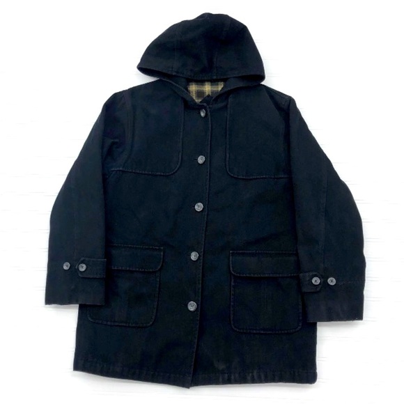 LONDON FOG Hooded Button Up Cotton Jacket Coat - Size SP - Picture 3 of 12